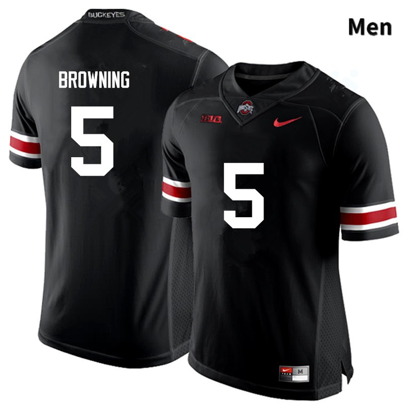 Ohio State Buckeyes Baron Browning Men's #5 Black Game Stitched College Football Jersey